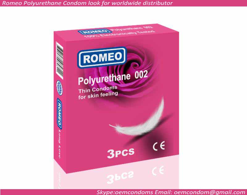 Romeo brand non latex polyurethane condoms look for global distributor