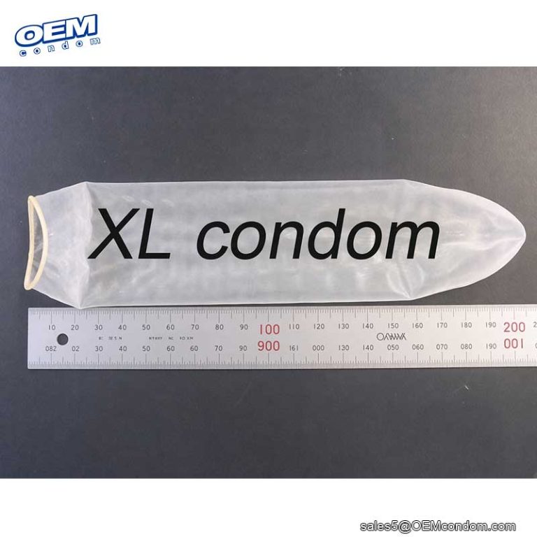 Large condom for comfort fit and loose feeling