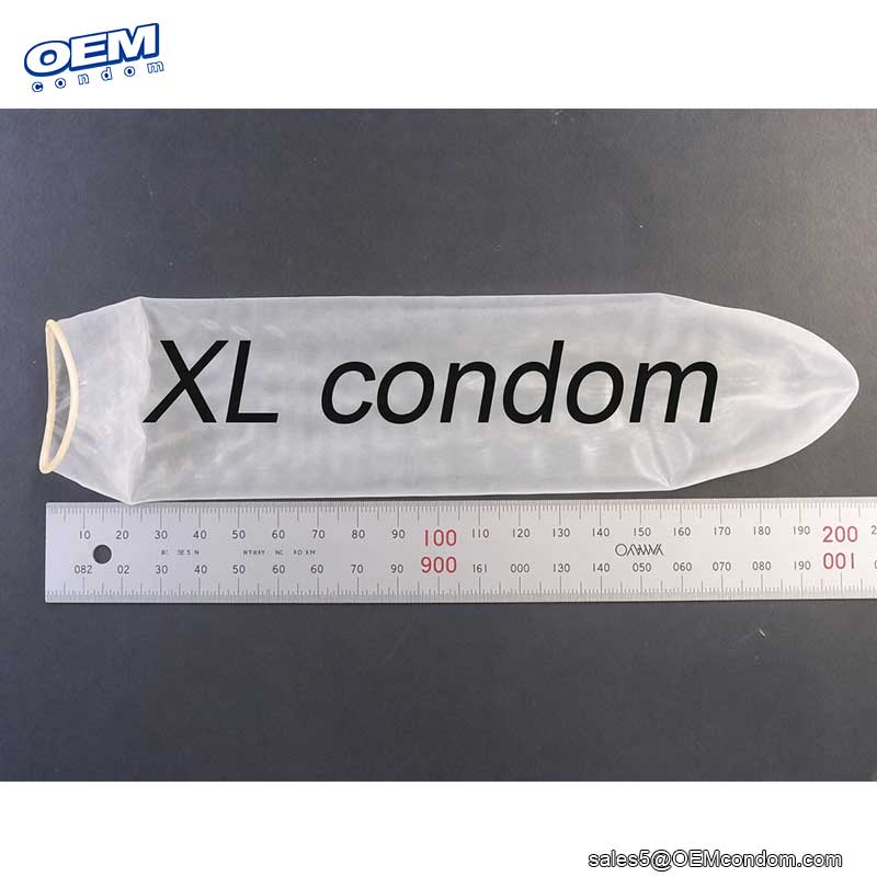 Large condom for comfort fit and loose feeling
