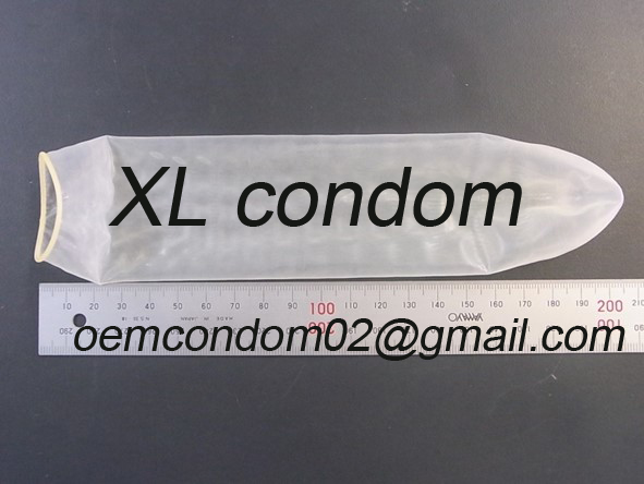 Large condom for comfort fit and loose feeling