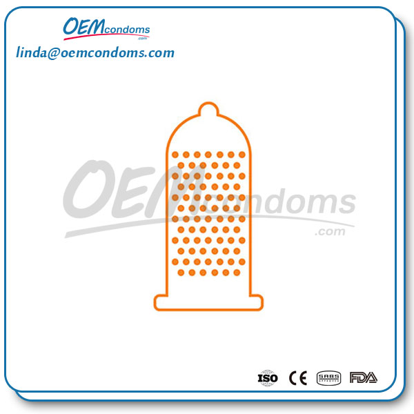 Dotted condom is used for enhanced pleasure.