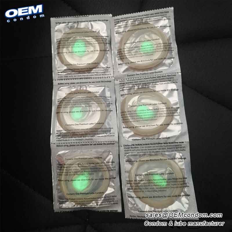 Glow in dark condom