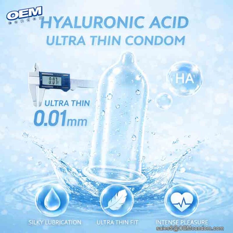 Ultra Thin Condoms Hyaluronic Acid Lubricated