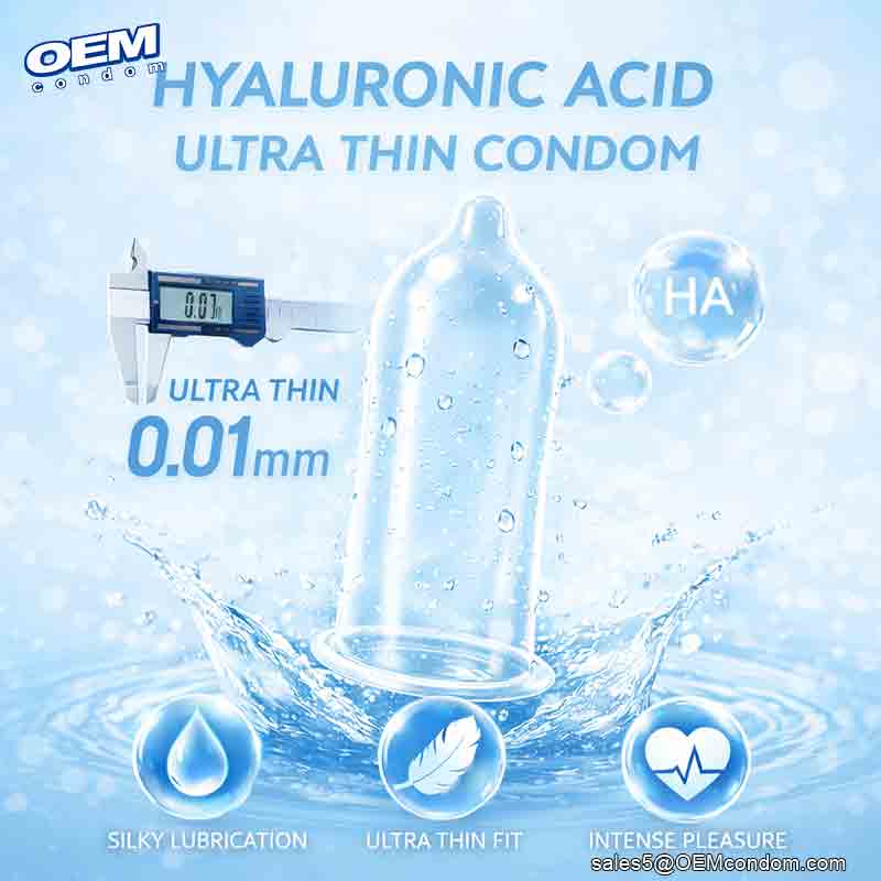 Ultra Thin Condoms Hyaluronic Acid Lubricated