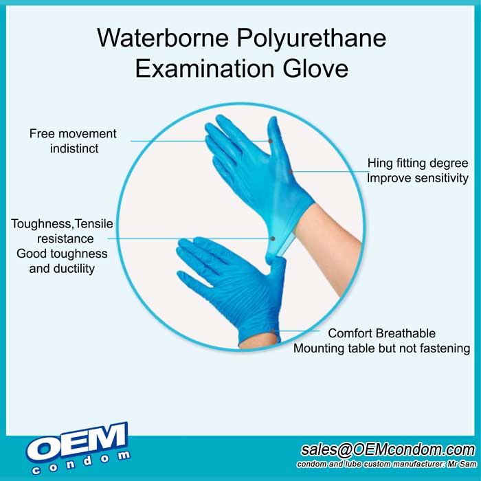 Non latex powder free disposable polymer polyurethane gloves