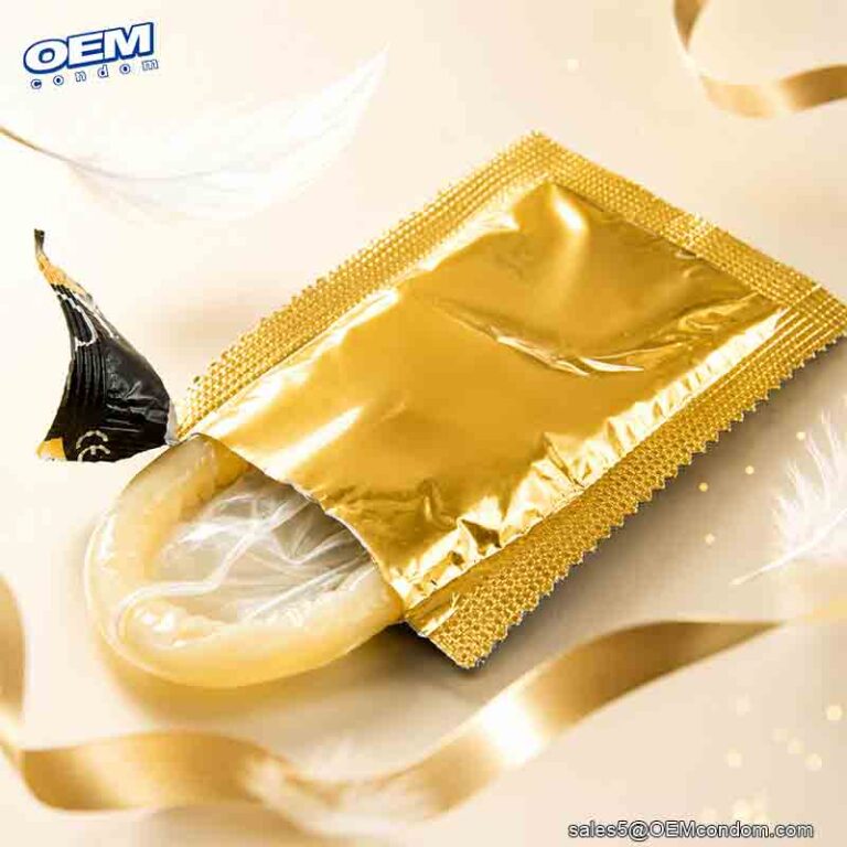 Private label golden packaging condom