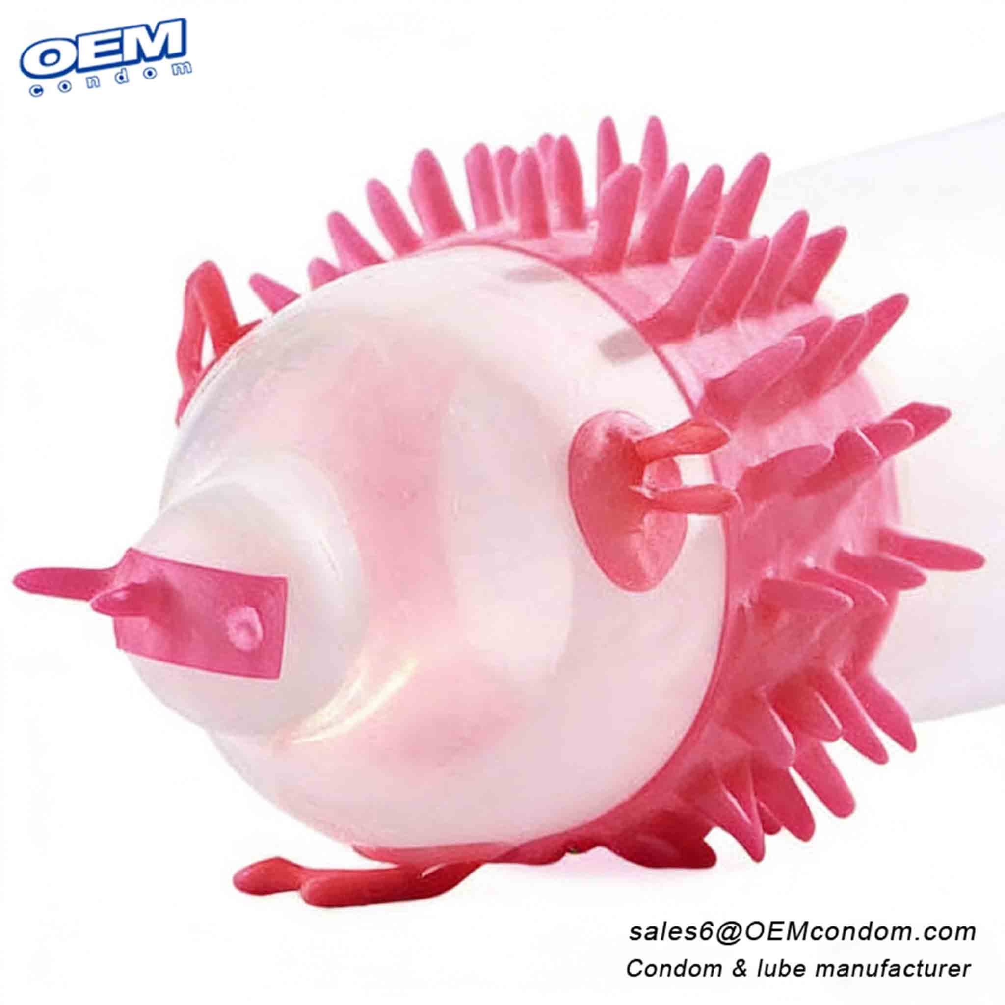 Spike rubber thorn condom for sex toy
