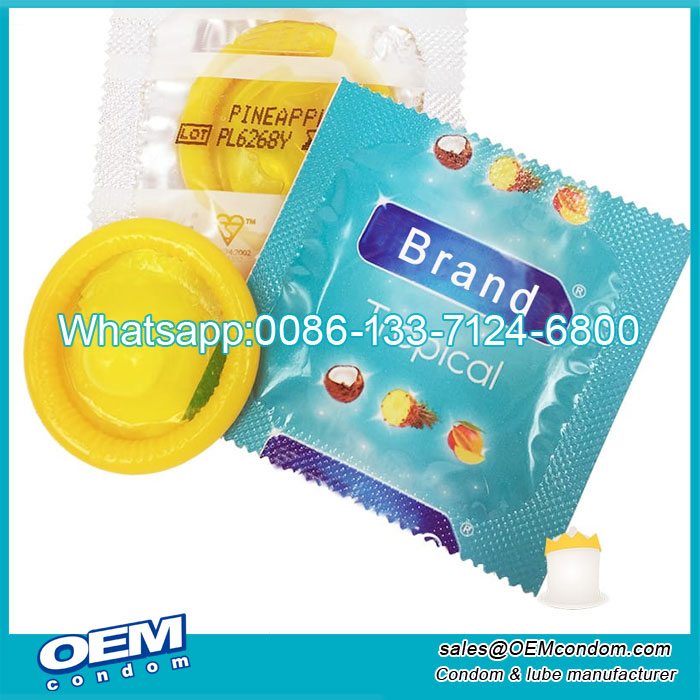 Custom Male Sex lemon flavor condom Manufacturer