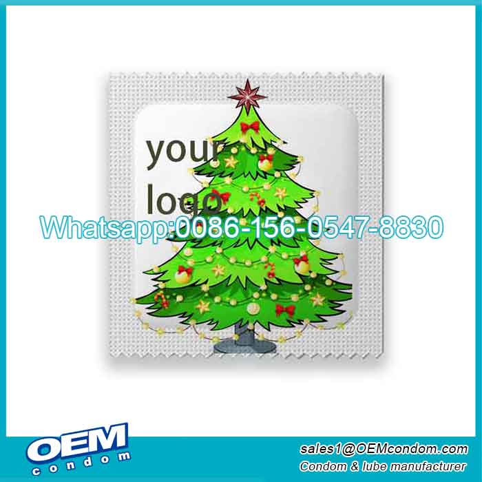 Custom Christmas gift condoms your chriatmas tree present novelty gift for Christmas condom