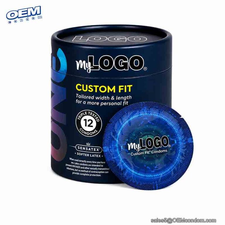 Custom premium packaging condom private label