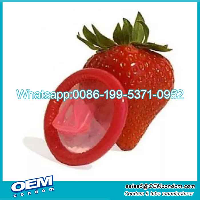Custom strawberry flavored condoms without sugar